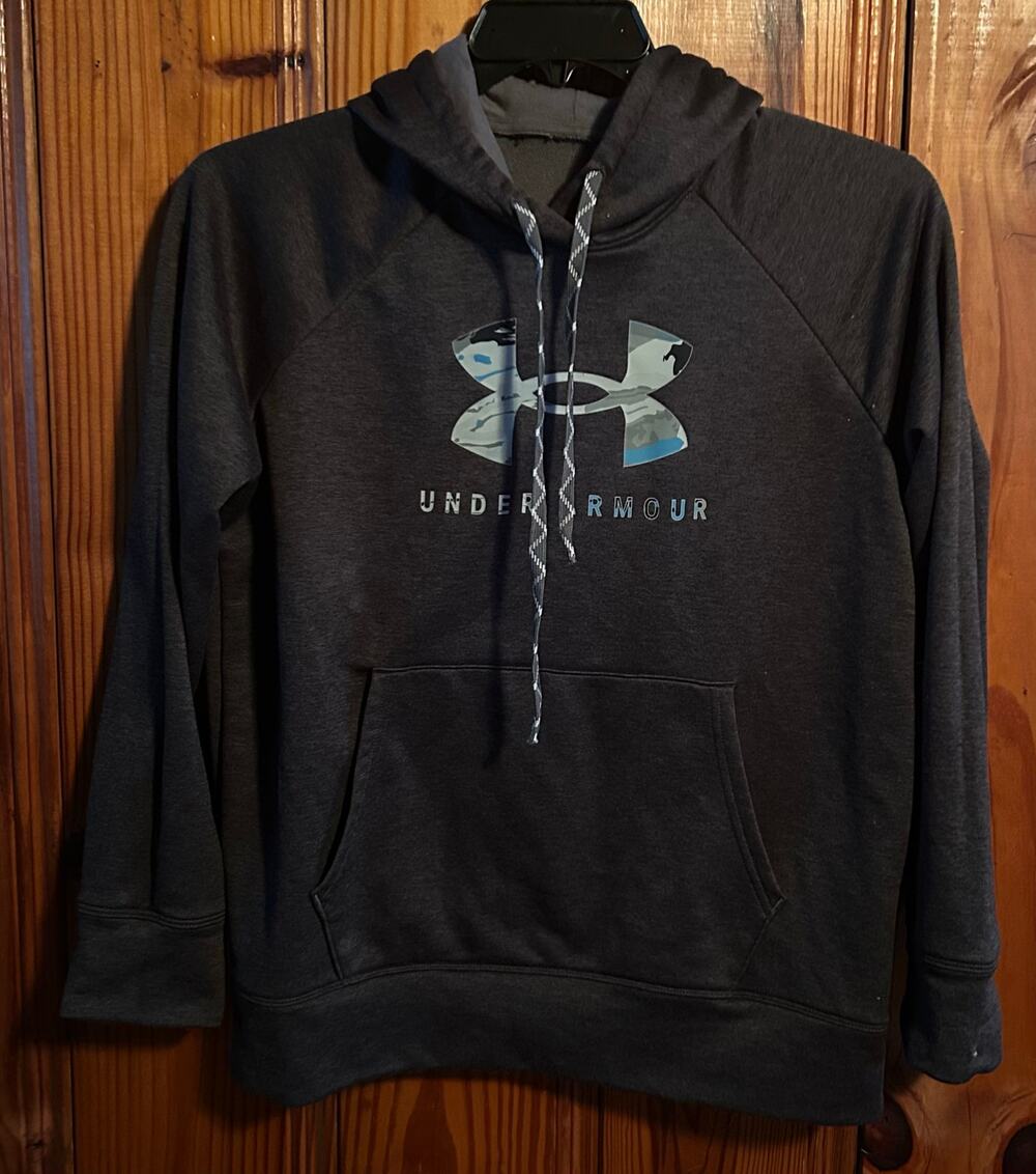 Under Armour Women's Shoreline hoodie gray/blue size small